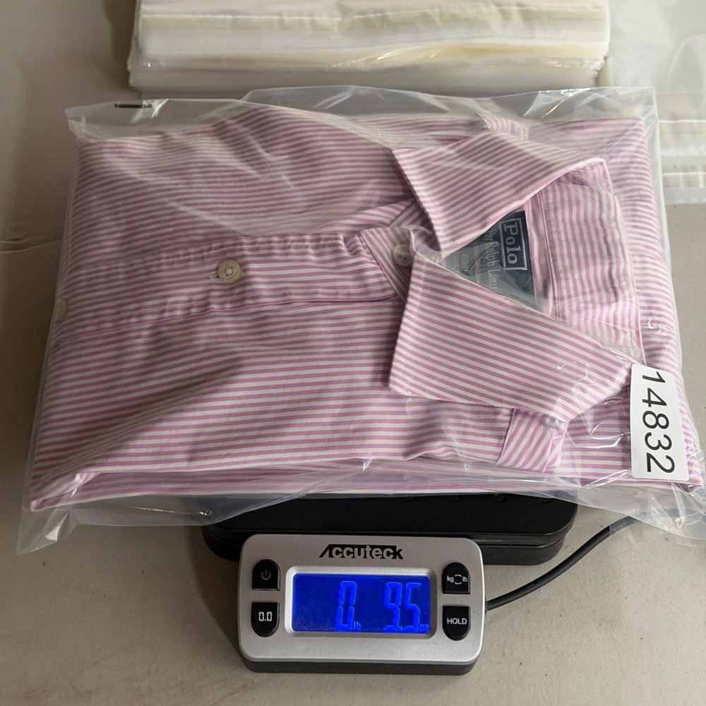 Polo Ralph Lauren Regent Classic Fit Striped Shirt Pink White 15.5 34/35 Mens - Picture 13 of 13